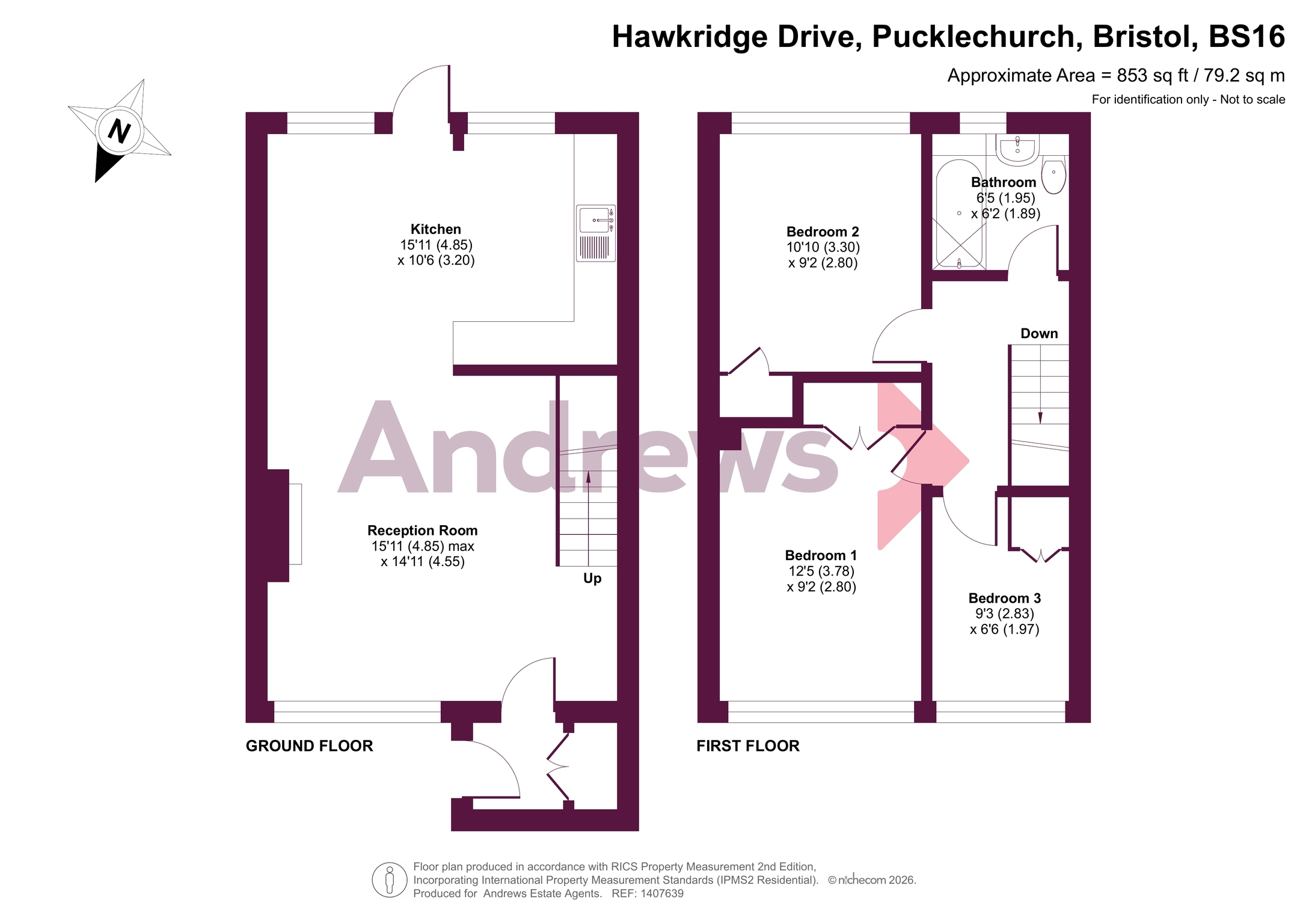 45, Hawkridge Drive, Bristol floorplan