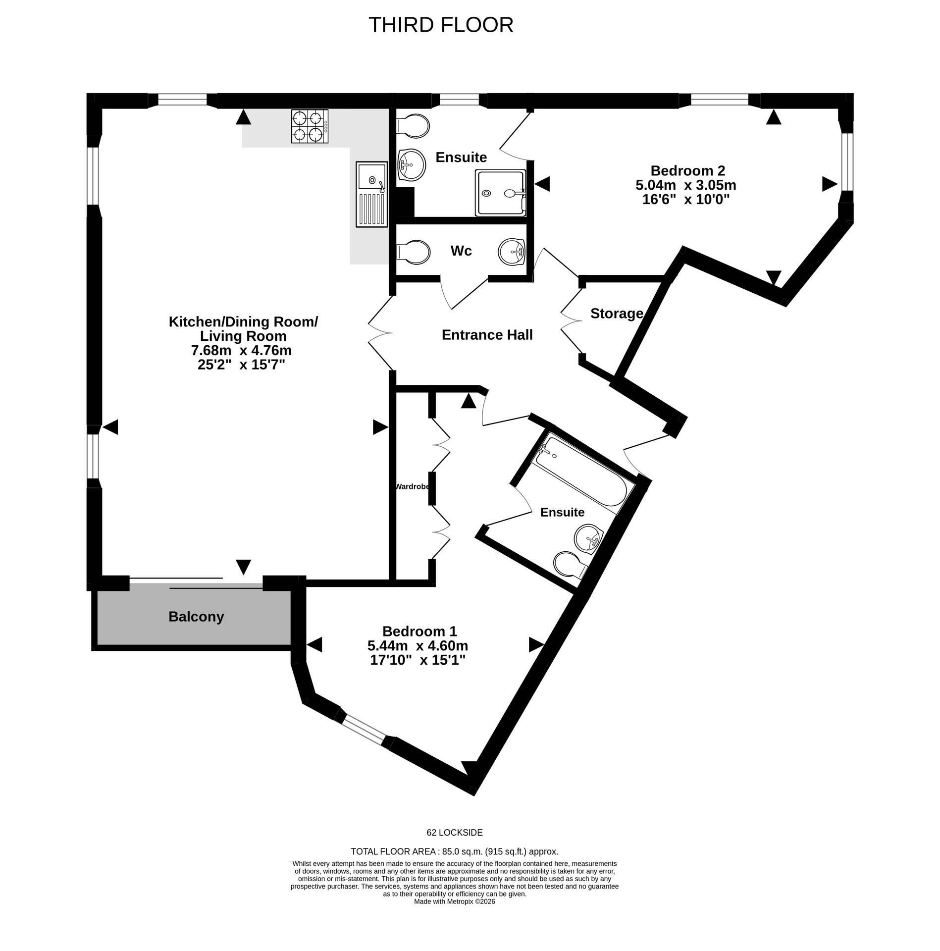 62 Lockside, Portishead floorplan