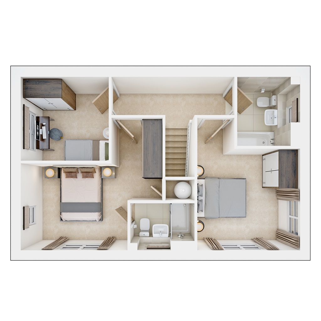 The Aynesdale - Plot 153, Salden Place West, Whaddon Road, Newton Longville, Milton Keynes floorplan