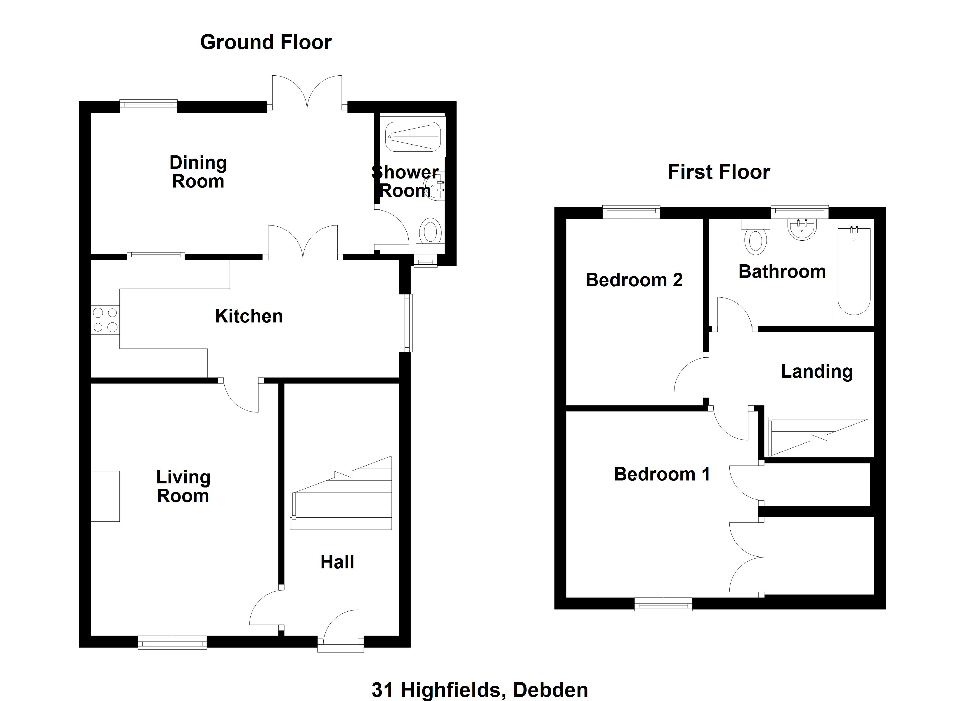 2 bed semidetached house for sale in Highfields, Debden, Saffron