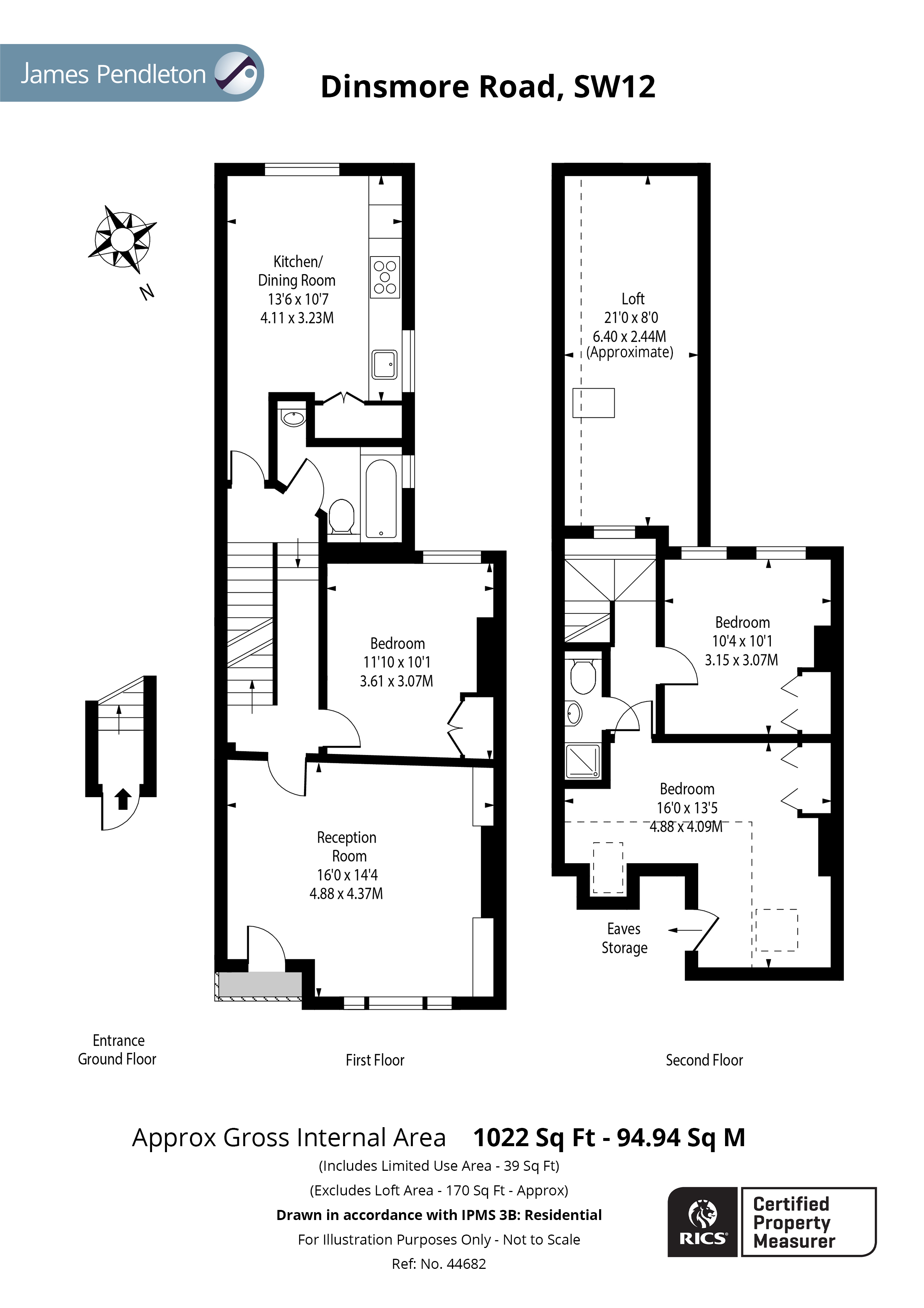 Dinsmore Road, Clapham South, London SW12, 3 bedroom flat for sale 61376799 PrimeLocation