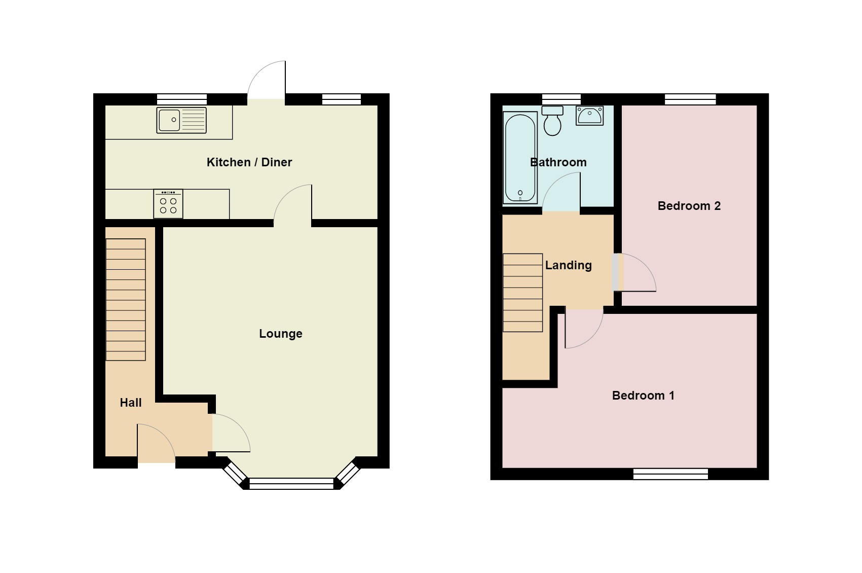 2 Bedrooms Terraced house for sale in Lyndhurst Close, Southgate, Crawley RH11