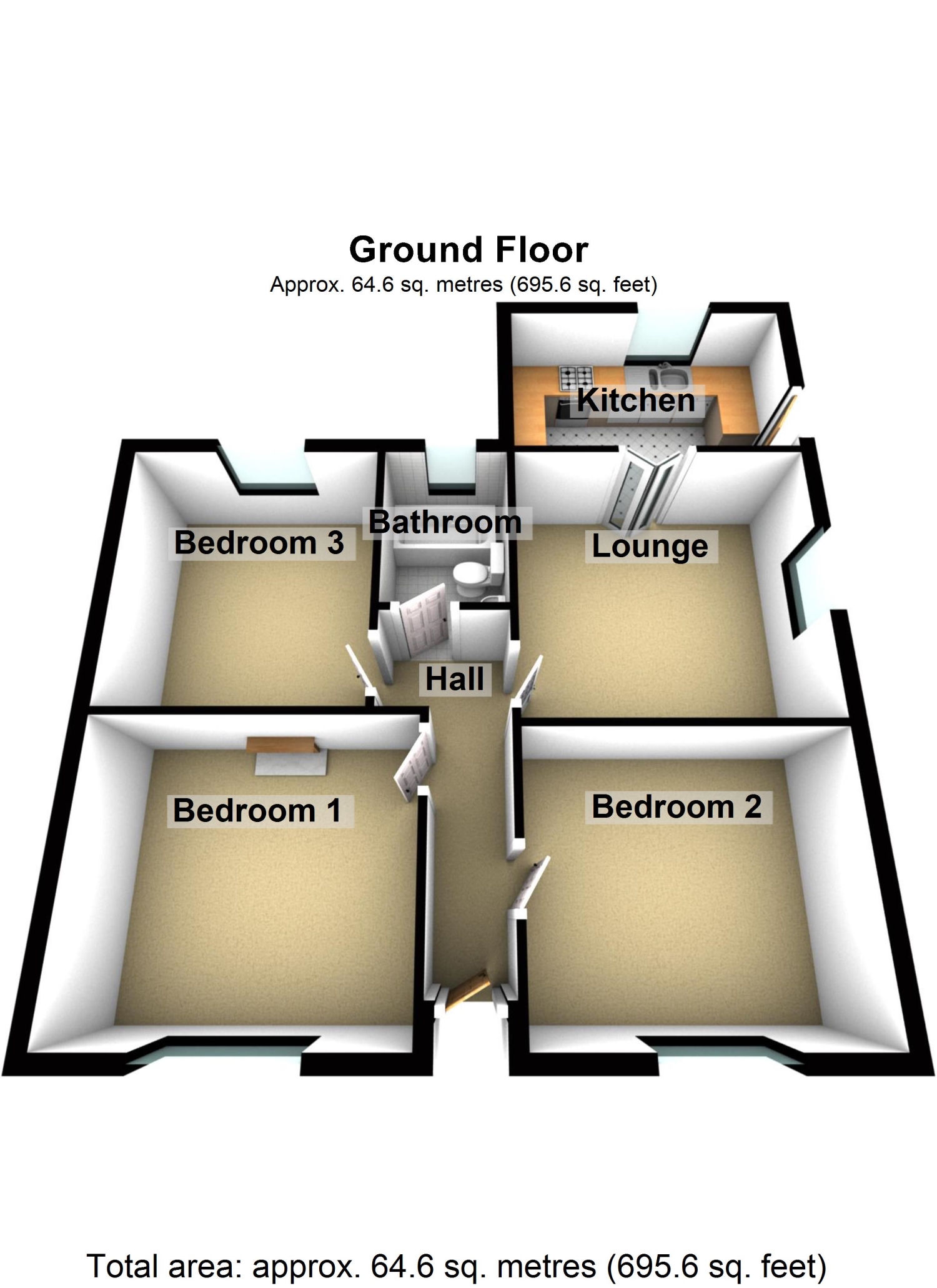 33, Branches Lane, Spalding floorplan