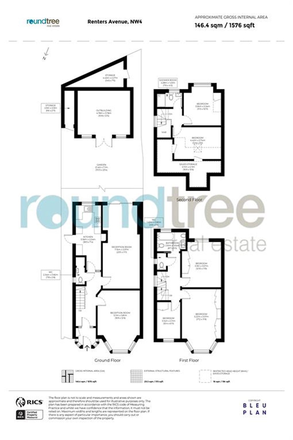 124, Renters Avenue, Hendon floorplan