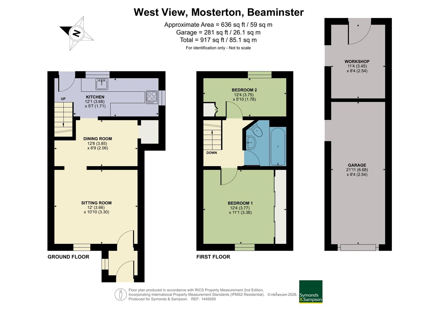 4, West View, Beaminster floorplan