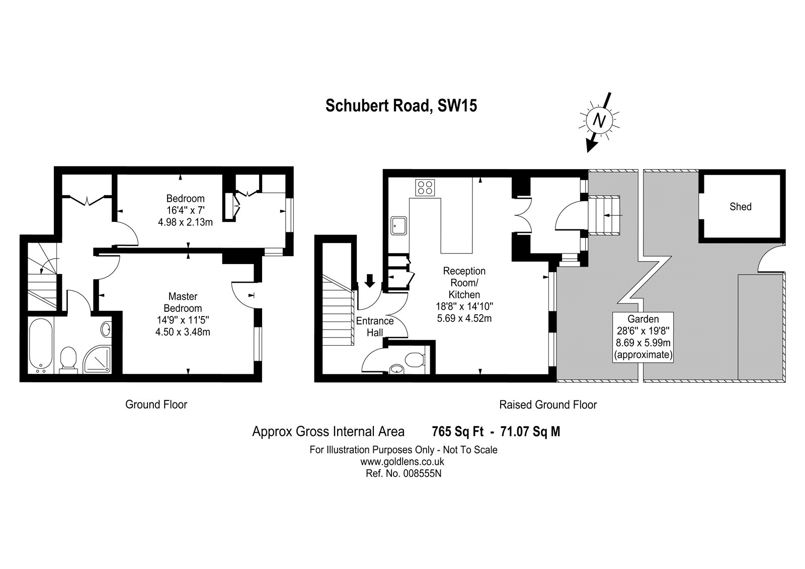 2 Bedrooms Flat to rent in Schubert Road, London SW15