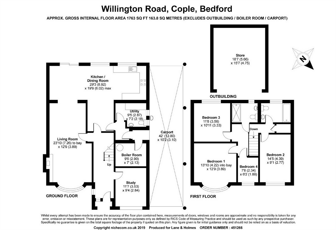 4 Bedrooms Detached house for sale in Willington Road, Cople, Bedford MK44