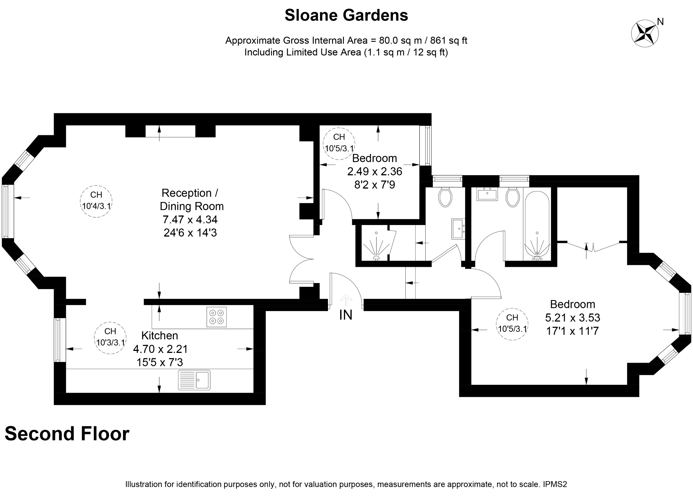 Flat 3, 30 Sloane Gardens, London floorplan