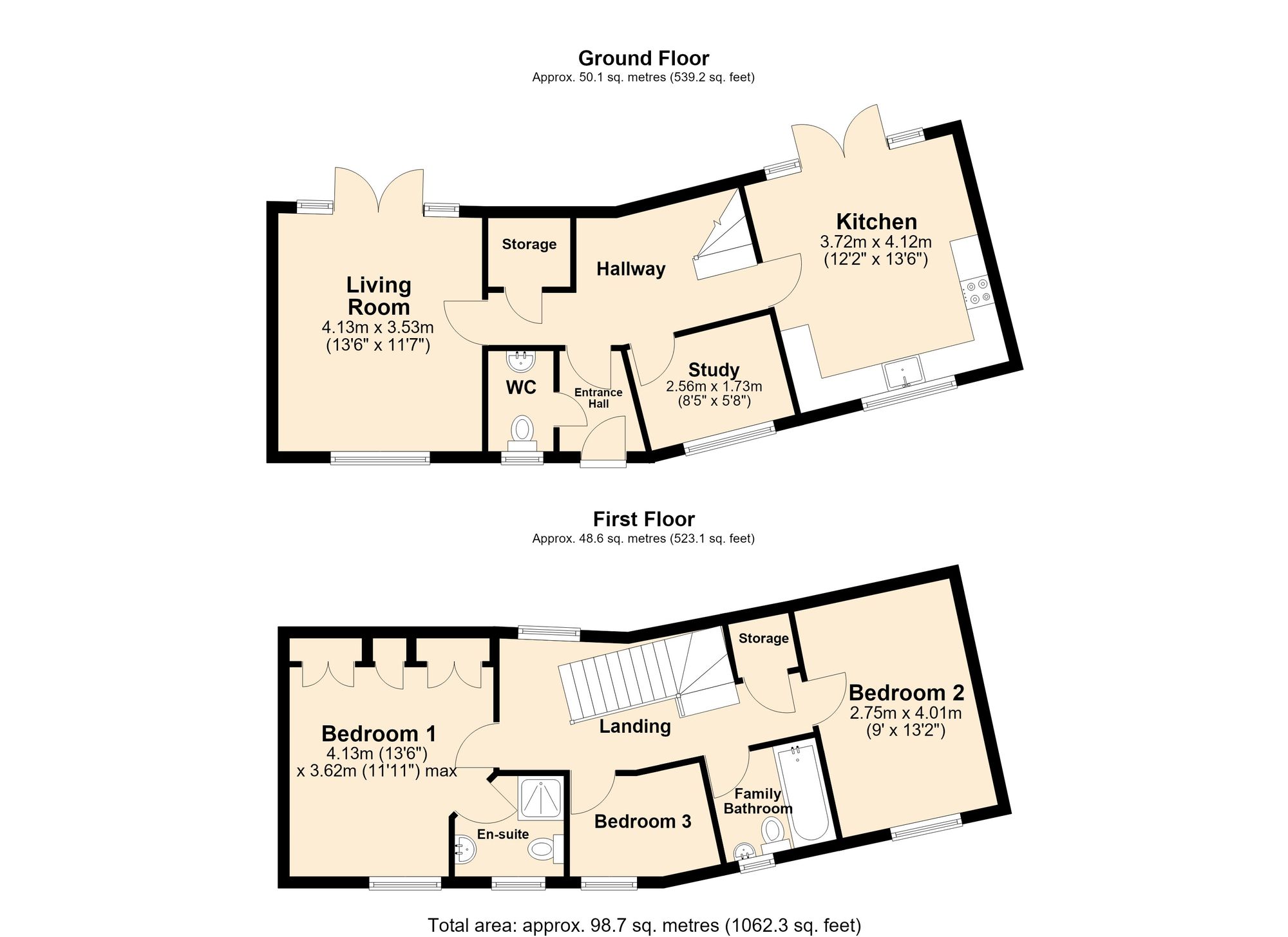 85 Hargate Way, Peterborough floorplan