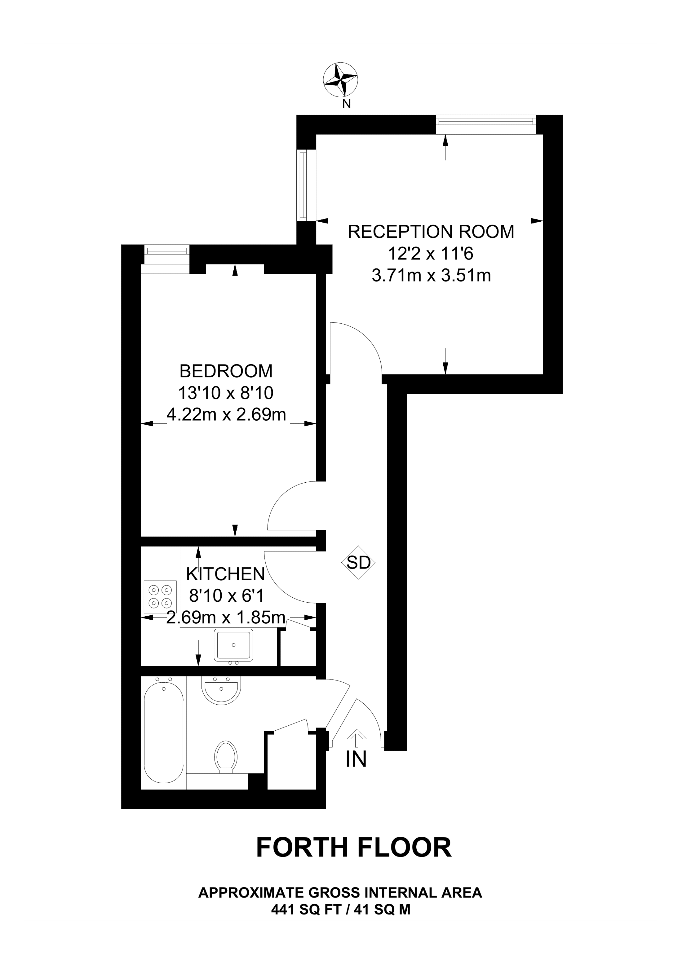 1 Bedrooms Flat to rent in Salway Place, Stratford, London E15