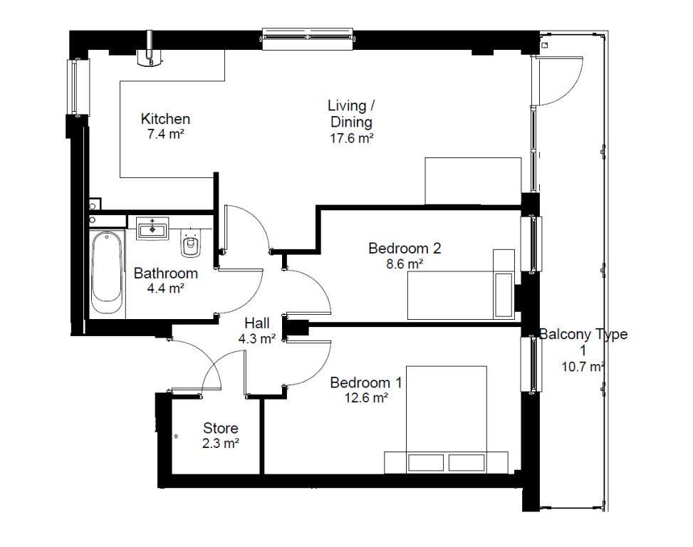 2 Bedrooms Flat to rent in Boulcott Street, London E1