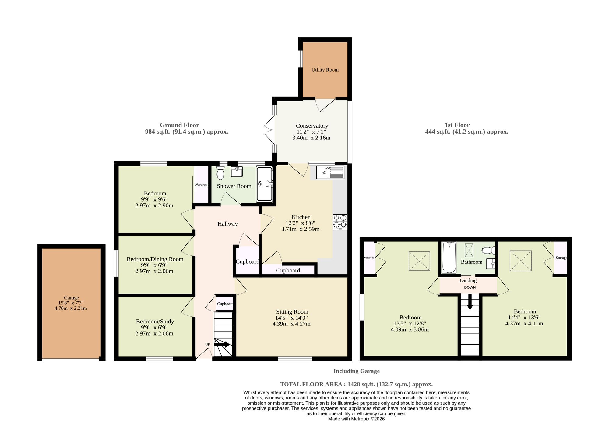 108 Grange Close, Norwich floorplan