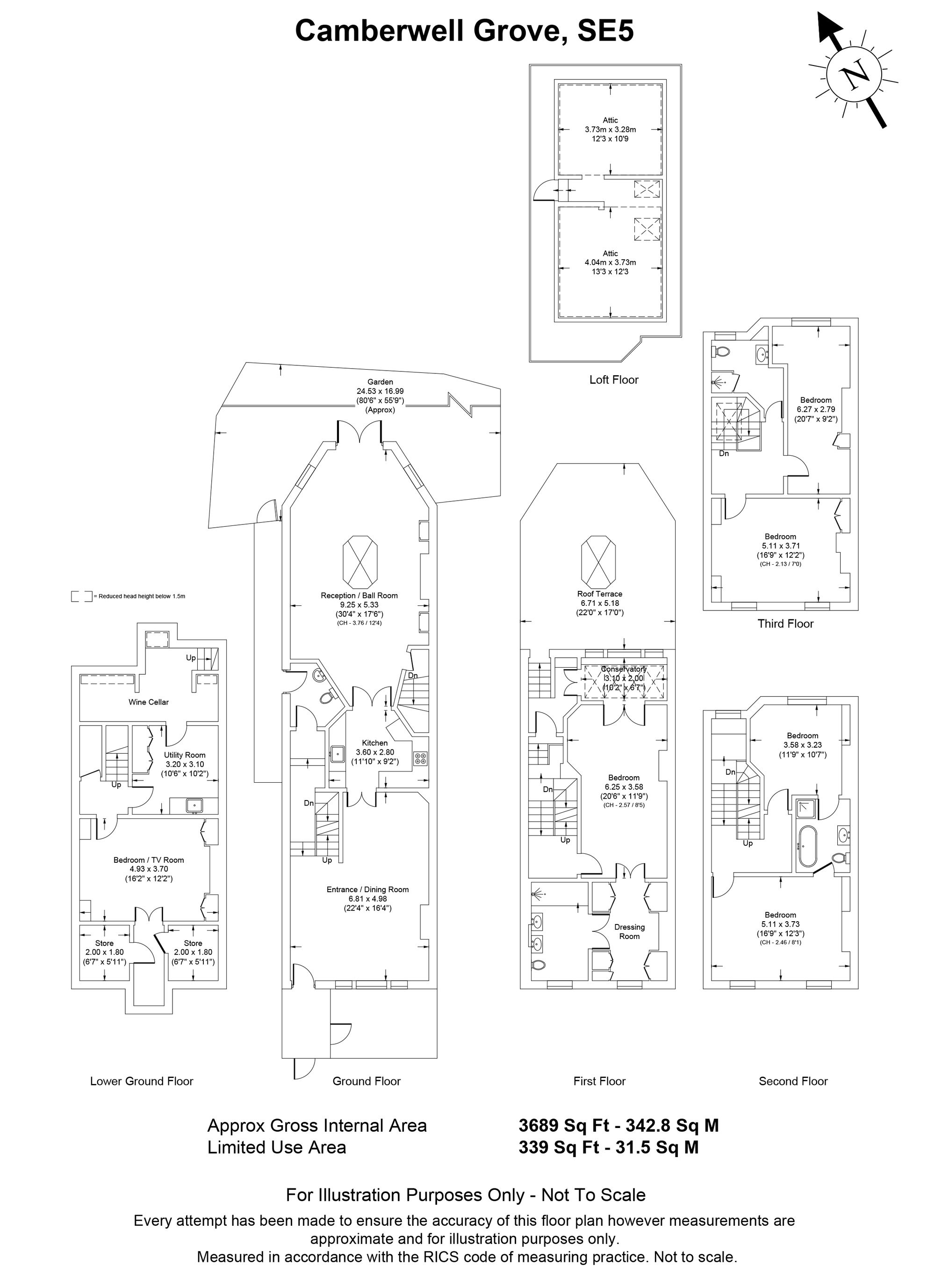 25, Camberwell Grove, London floorplan
