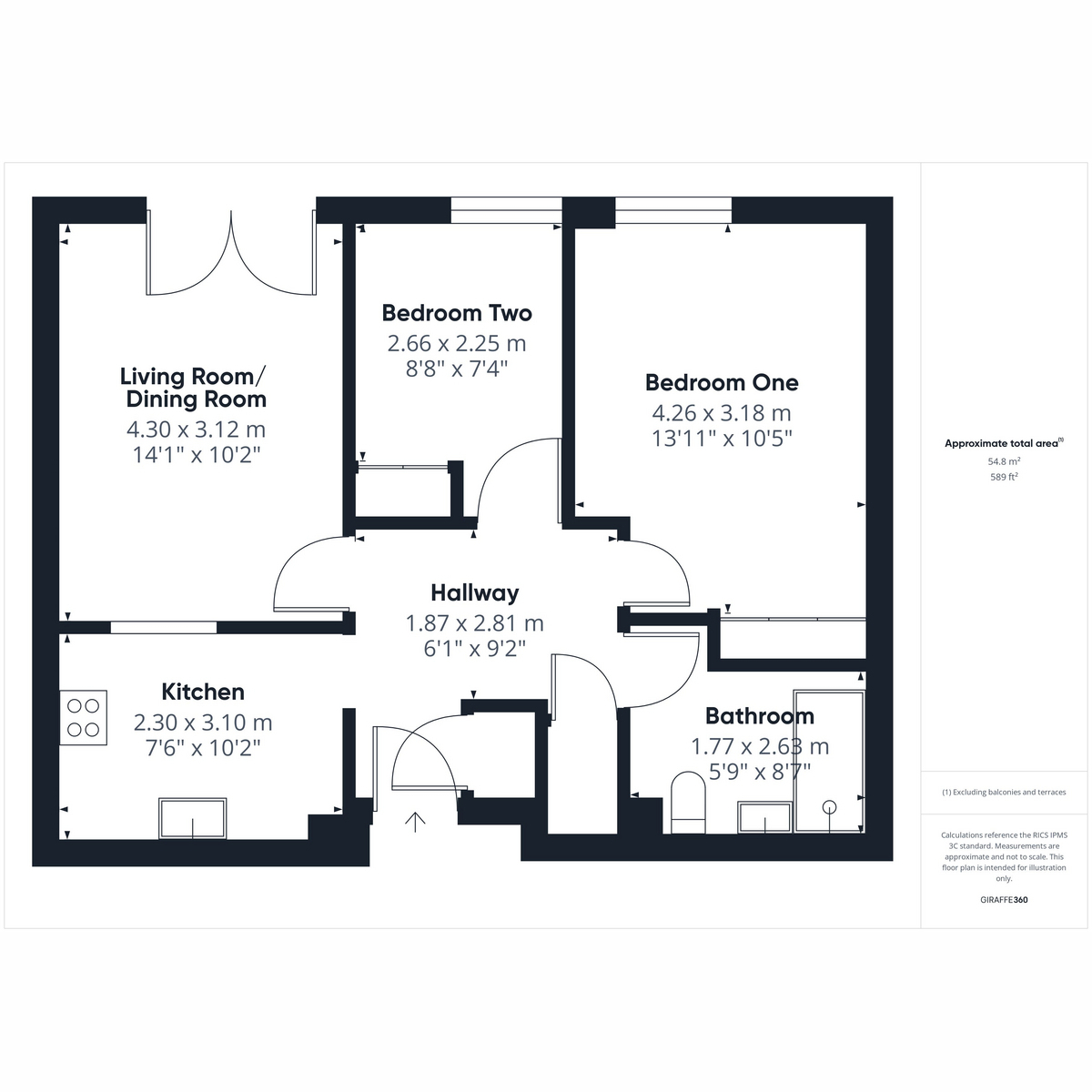 Flat 30, Ashleigh Court, Station Road, Arnside floorplan