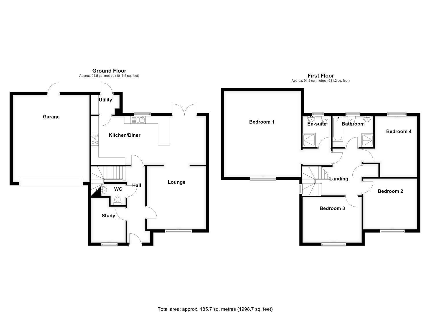 Plot 94, Keston Fields, Spalding floorplan