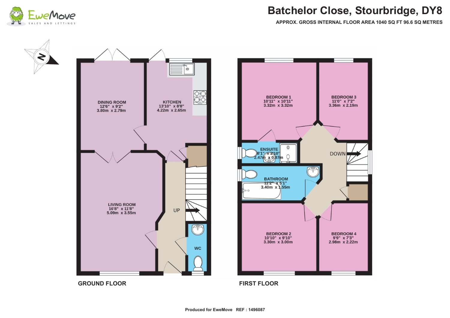 1, Batchelor Close, Stourbridge floorplan