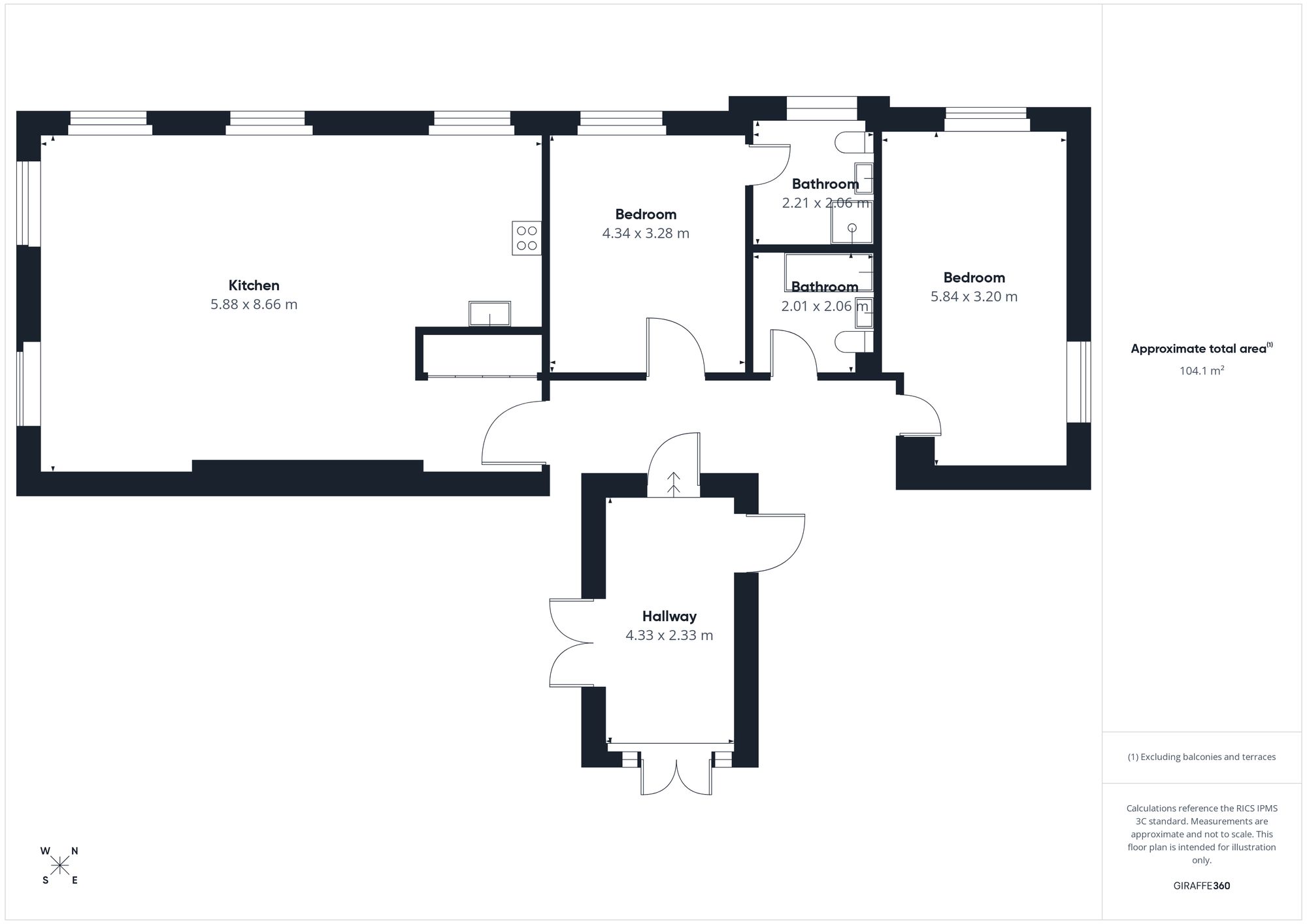 Apt 2, Bewick House Bewick Street, Newcastle Upon Tyne floorplan