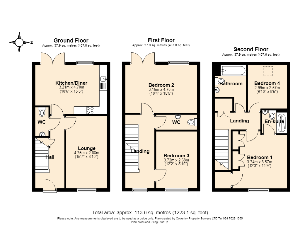 16, Blanchfort Close, Coventry floorplan