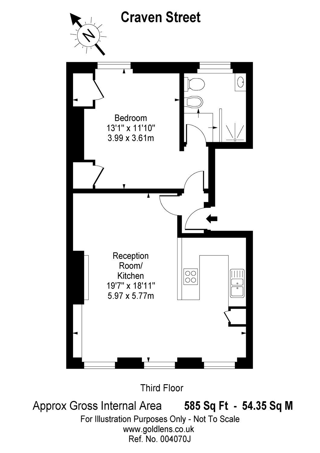 1 Bedrooms Flat to rent in Craven Street, London WC2N