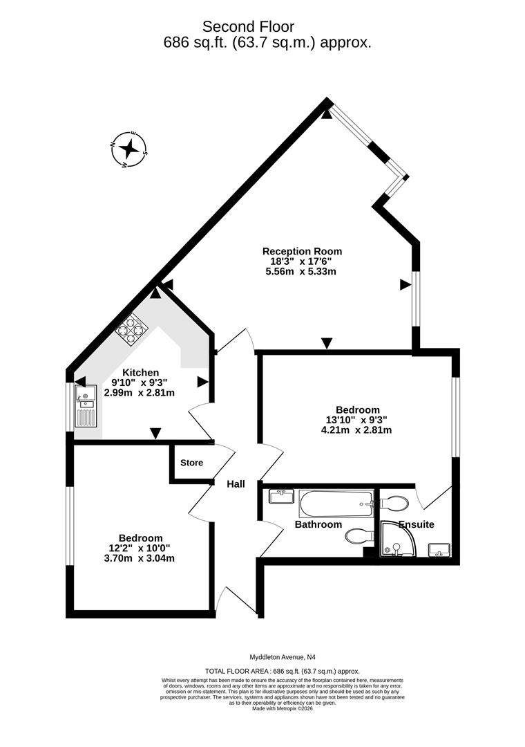 Myddleton Avenue, London floorplan