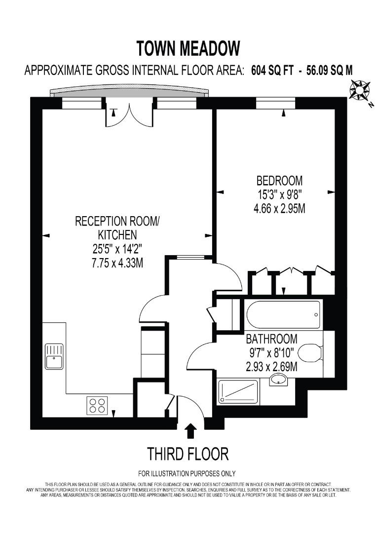 Flat 54, 1, Town Meadow, Brentford floorplan