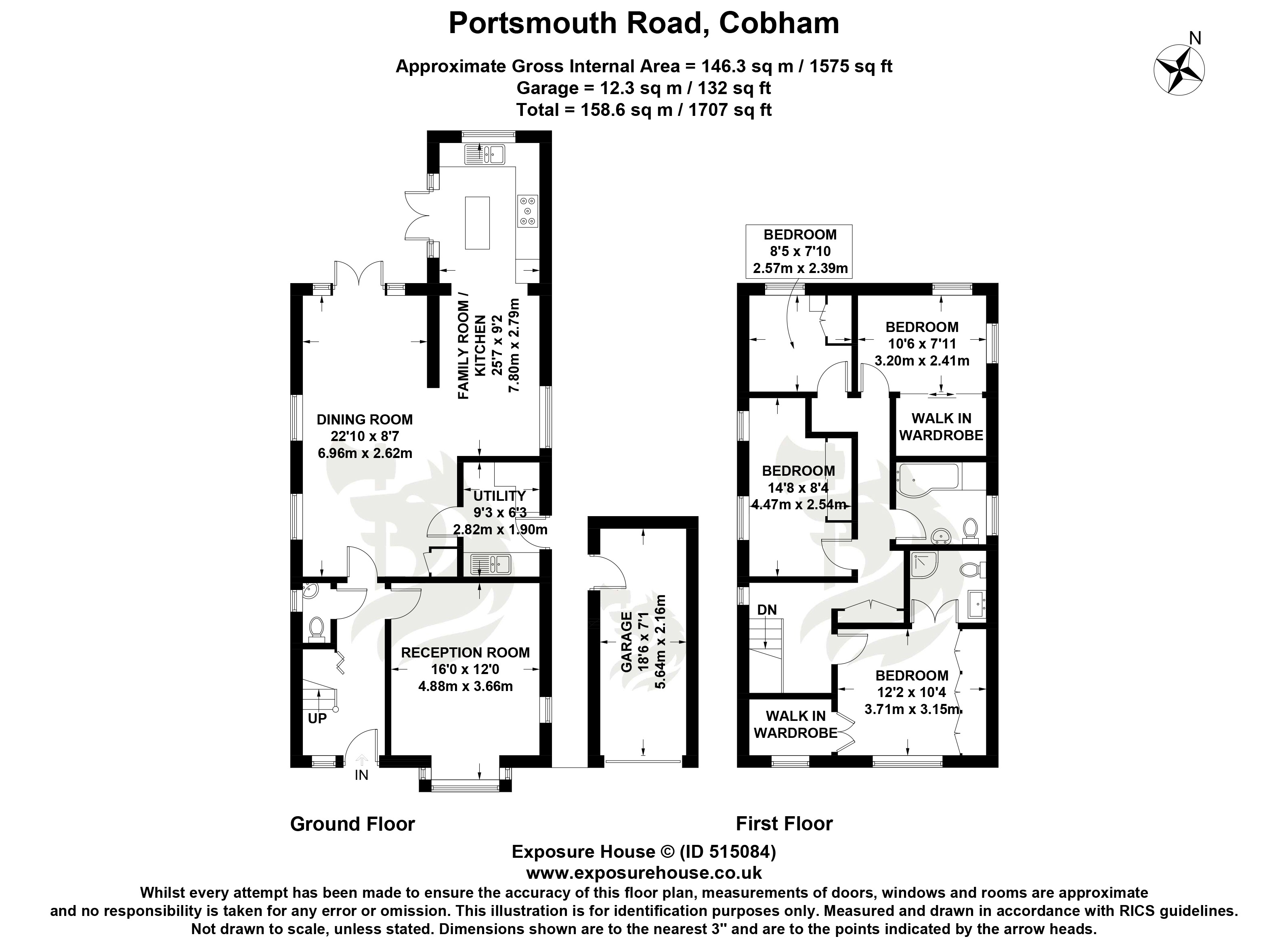 4 Bedrooms Detached house for sale in Portsmouth Road, Cobham, Surrey KT11