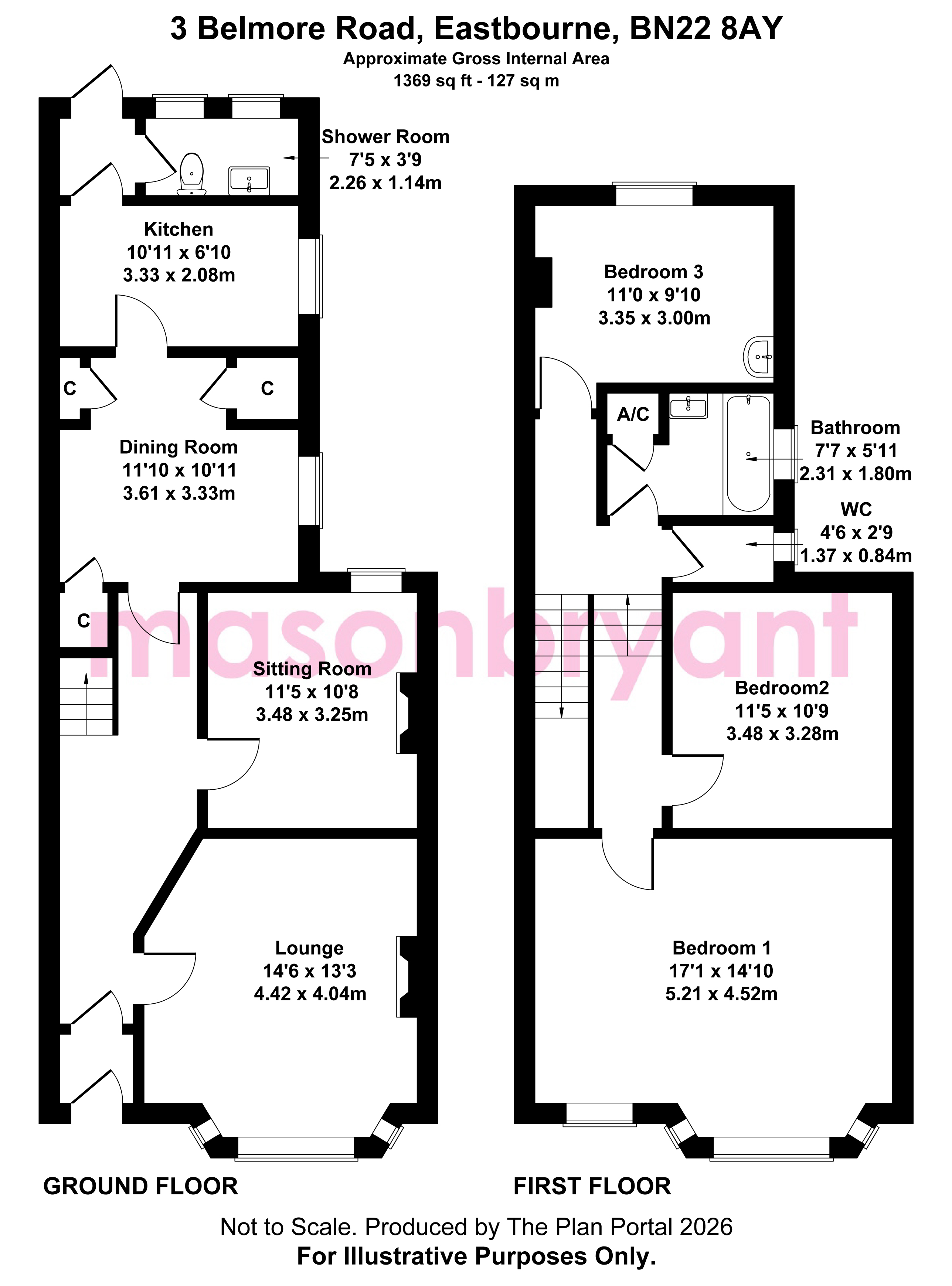 3, Belmore Road, Eastbourne floorplan