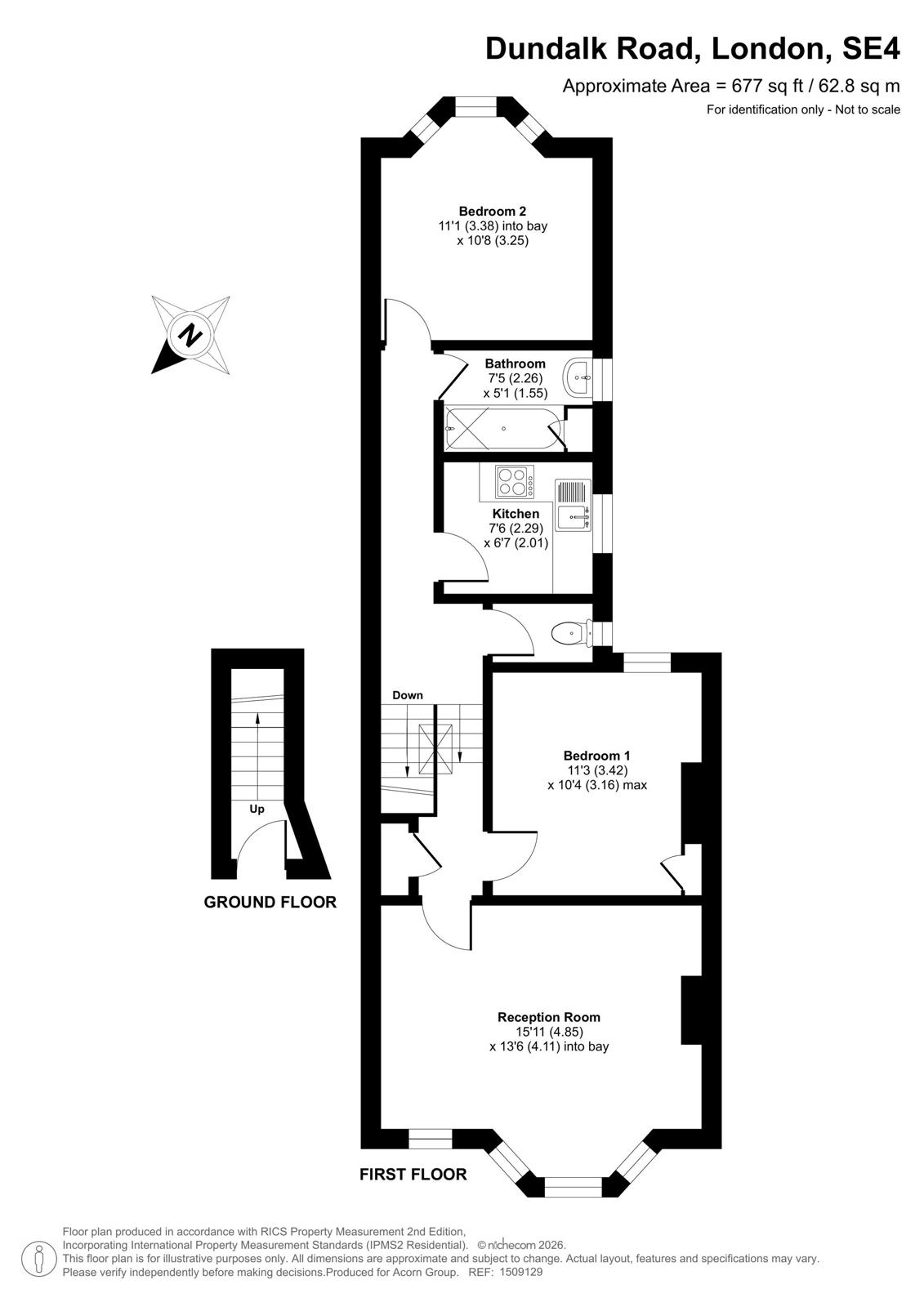 Flat 2, 31, Dundalk Road, London floorplan