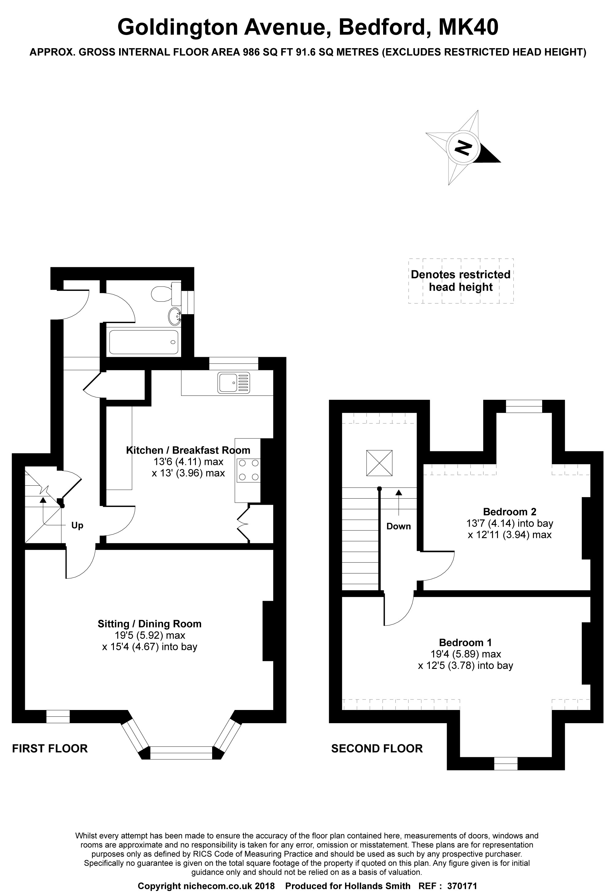 2 Bedrooms Flat to rent in Goldington Avenue, Bedford MK40