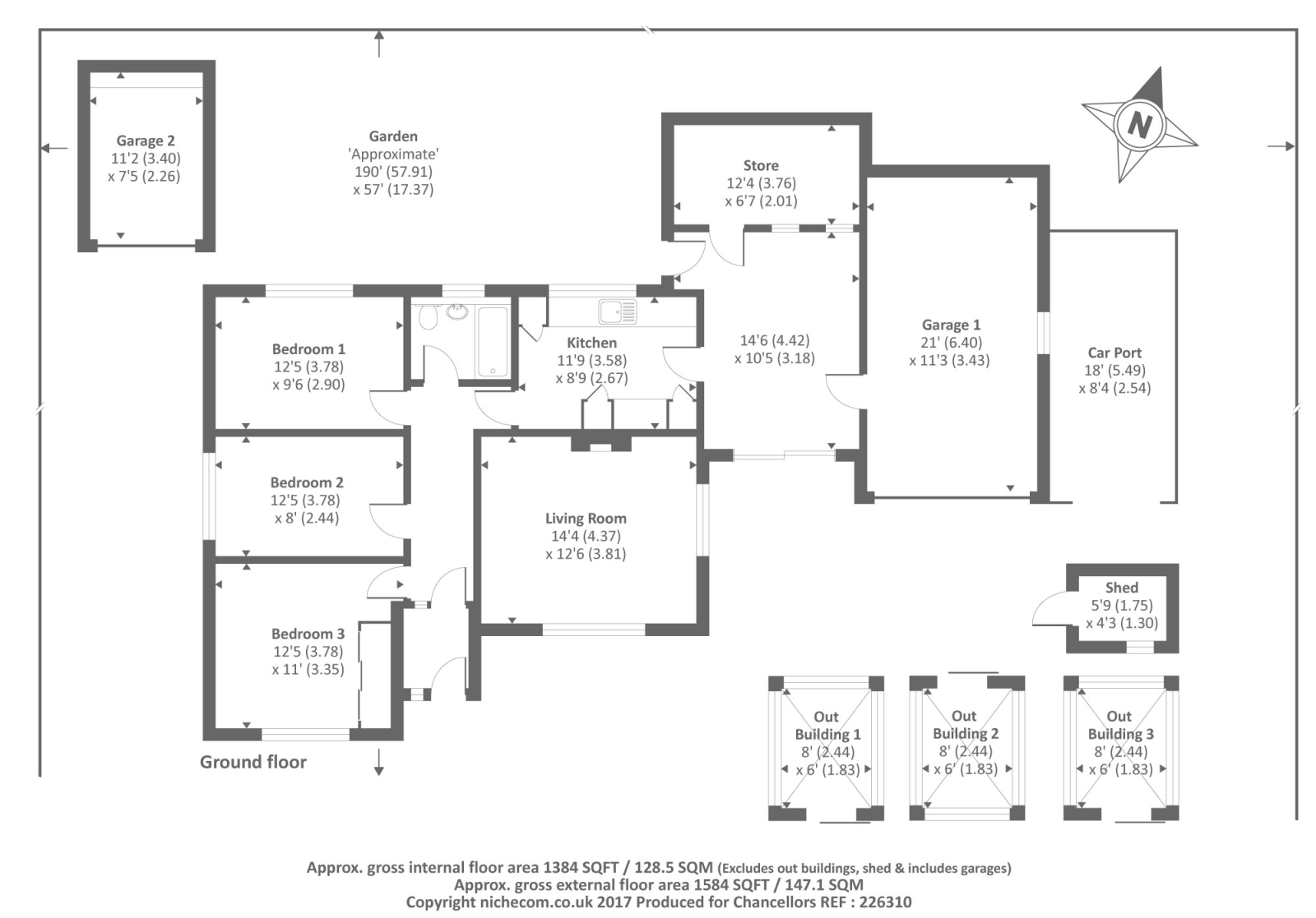 3 bed detached bungalow for sale in Salford, Oxfordshire 