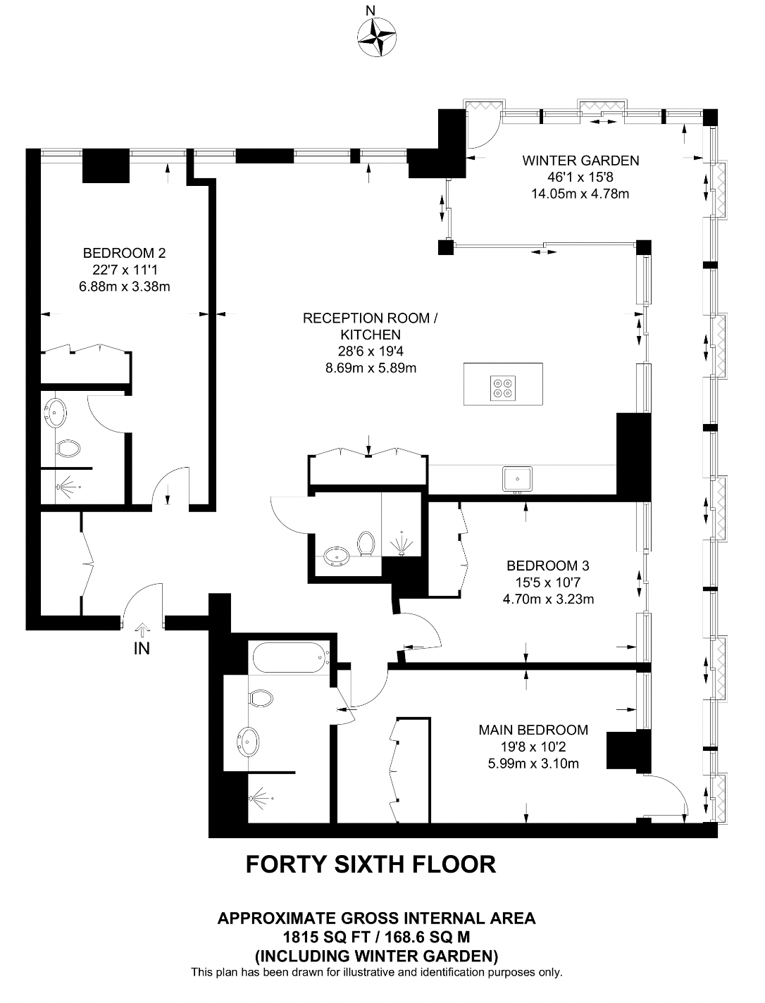 4602,, Damac Tower, London floorplan