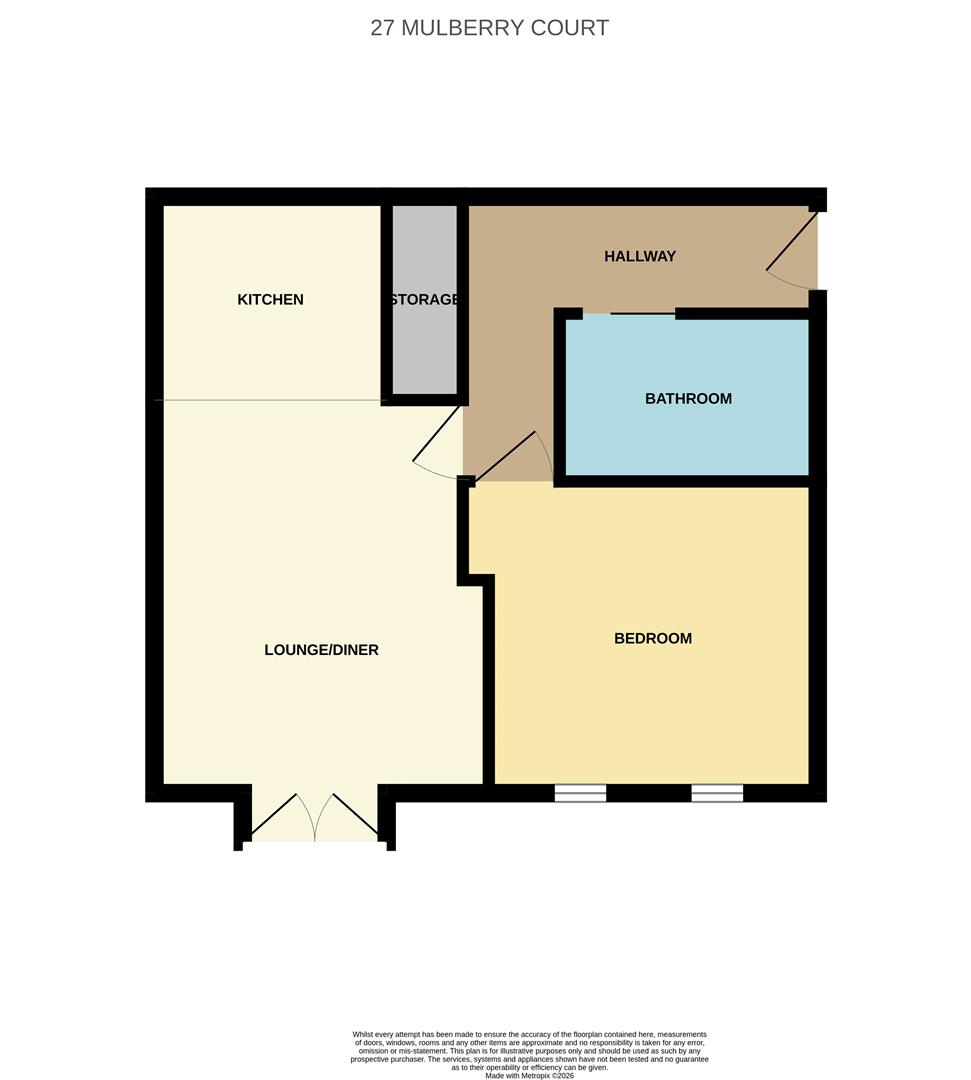 Flat 27 Mulberry Court, Victoria Street, Burnham-On-Sea floorplan
