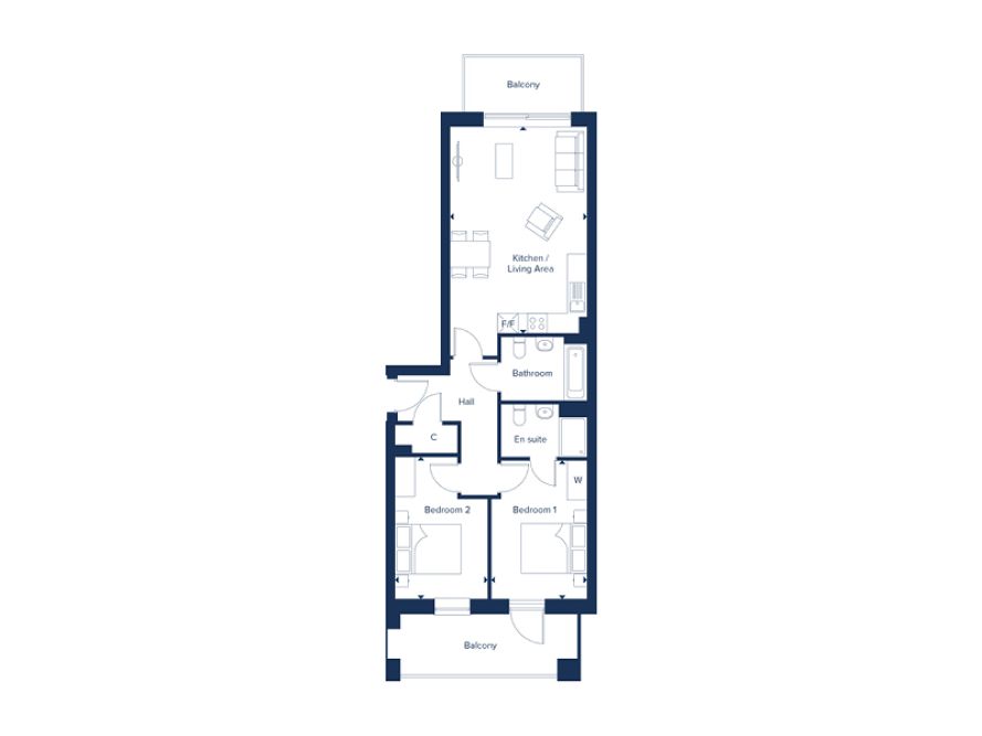 337, Overgate, Milton Keynes floorplan