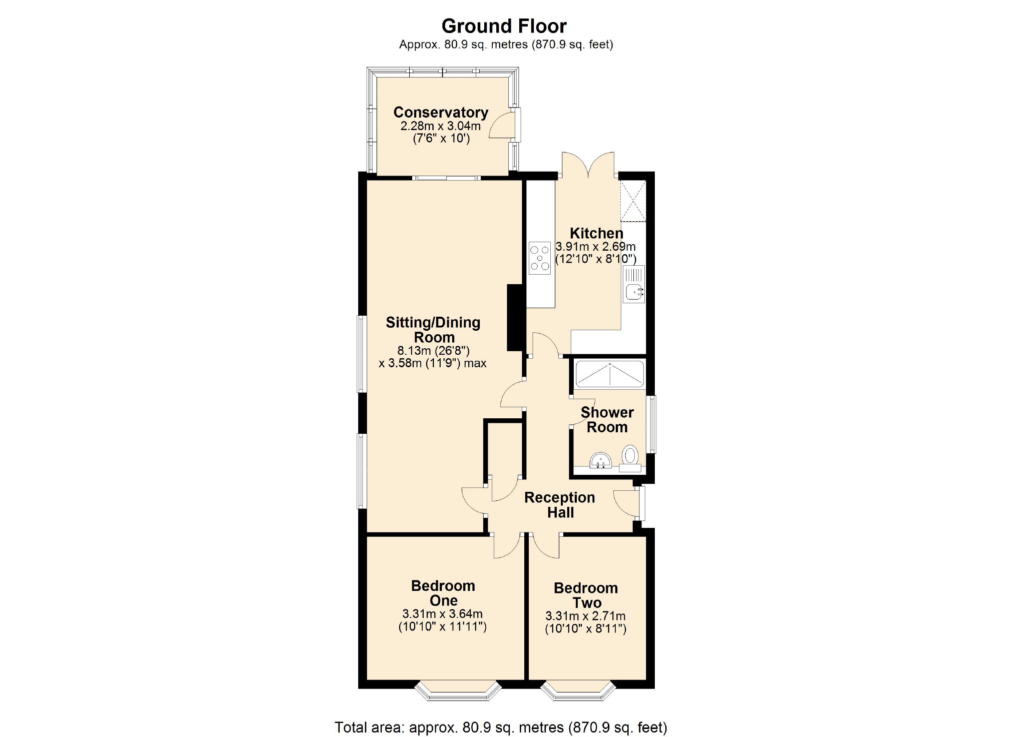 2 Bedrooms Detached bungalow for sale in Avonmead, Greenmeadow, Swindon SN25