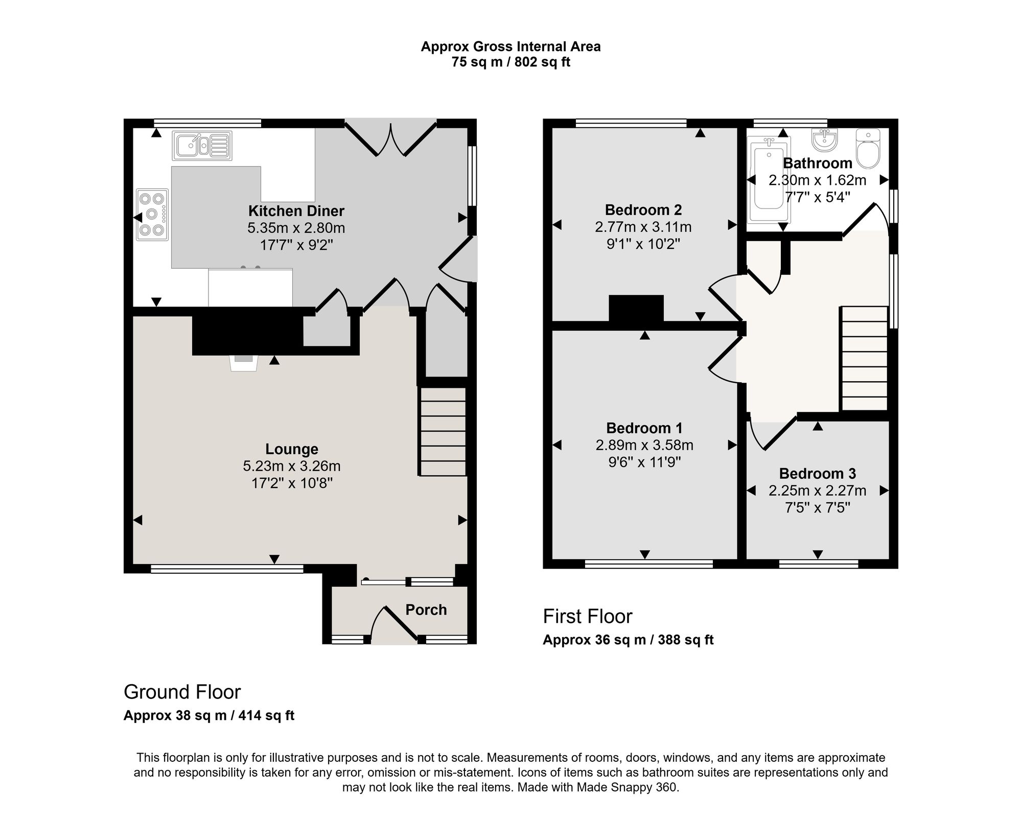 48 Rose Avenue, Manchester floorplan