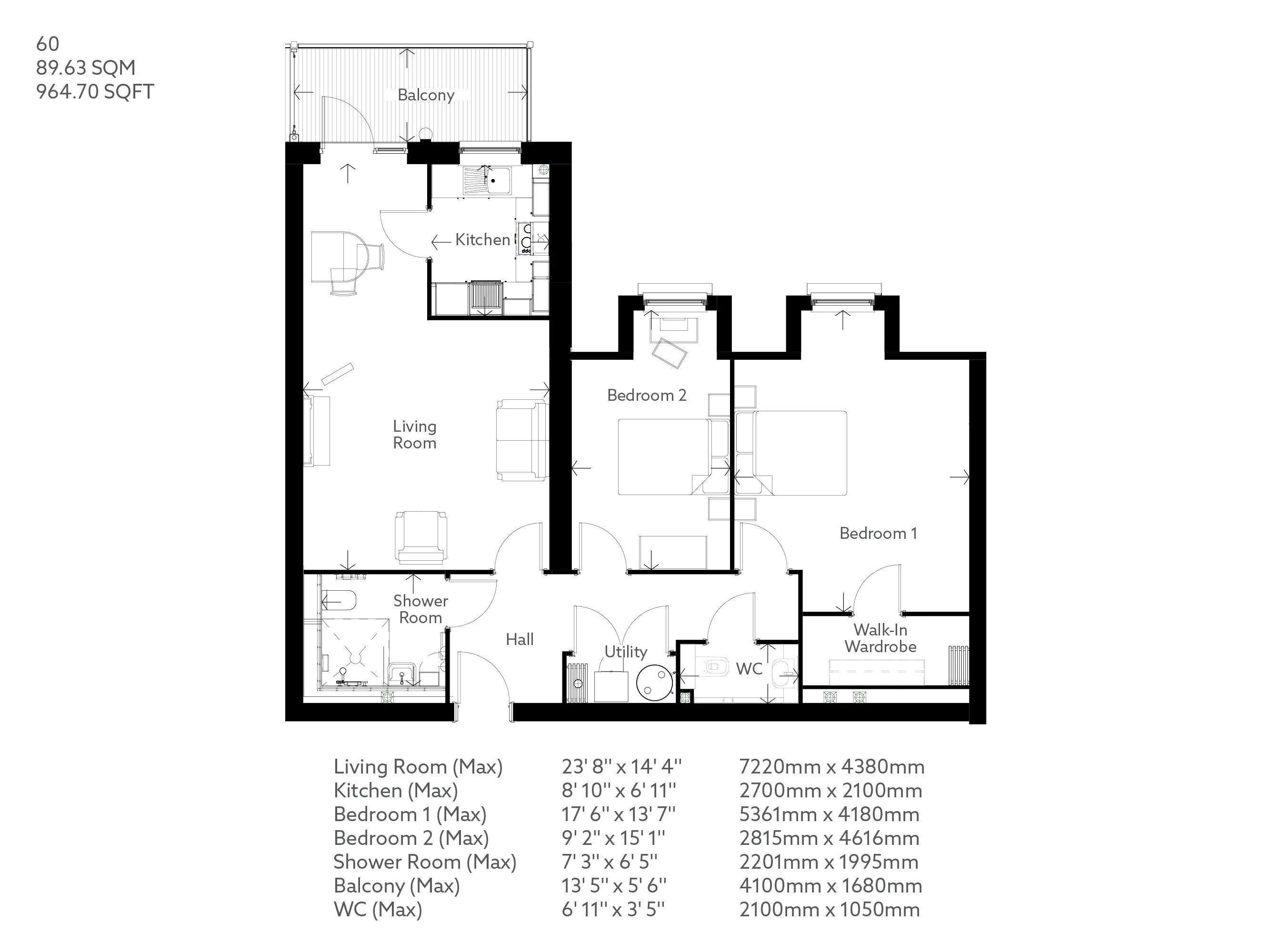 Plot 60 Mewstone Place,, Barton Way, Devon floorplan