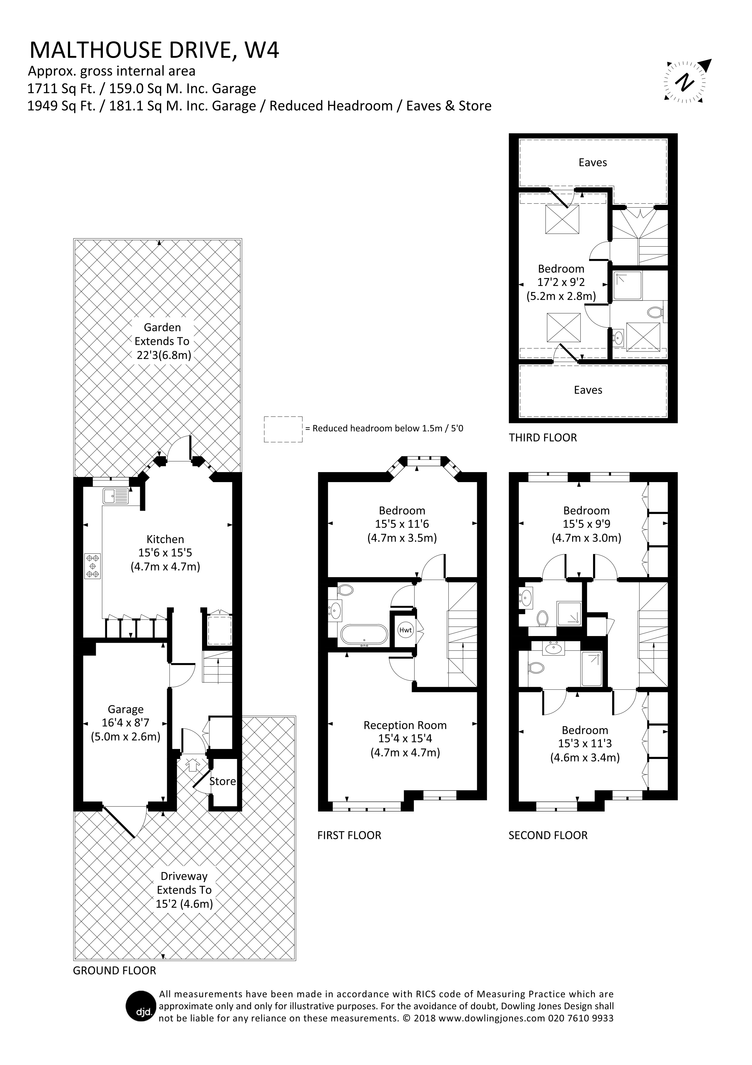 4 Bedrooms  to rent in Malthouse Drive, Chiswick W4