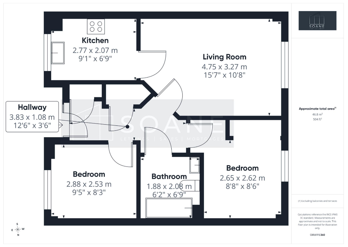 Flat 28 - 1, Nancy Road, Portsmouth floorplan