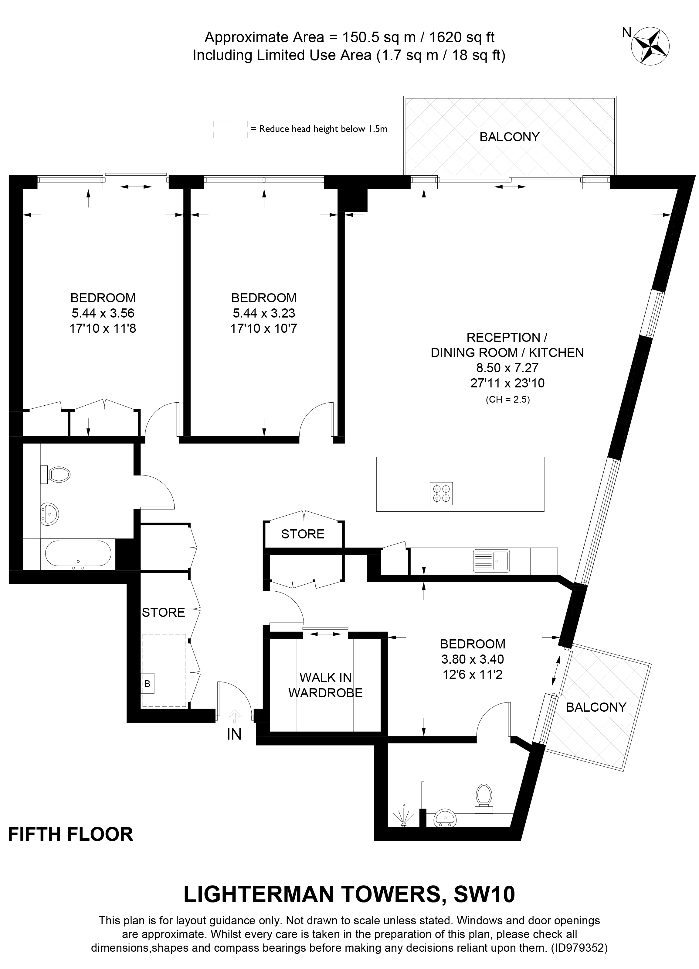 C51, 1, Lighterman Towers, Chelsea floorplan