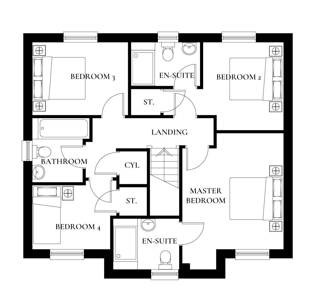 The Grantham, Priory Fields, St Clears floorplan