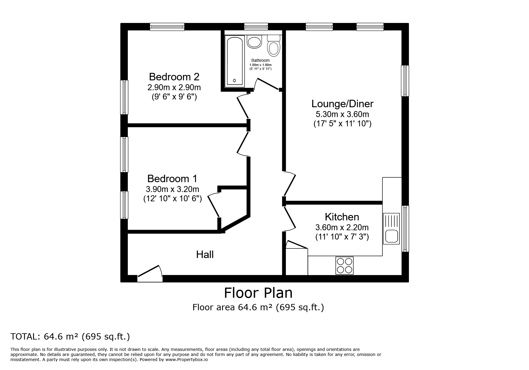 Flat 6, Oakwood Lodge, Oakwood Close, Winchester floorplan
