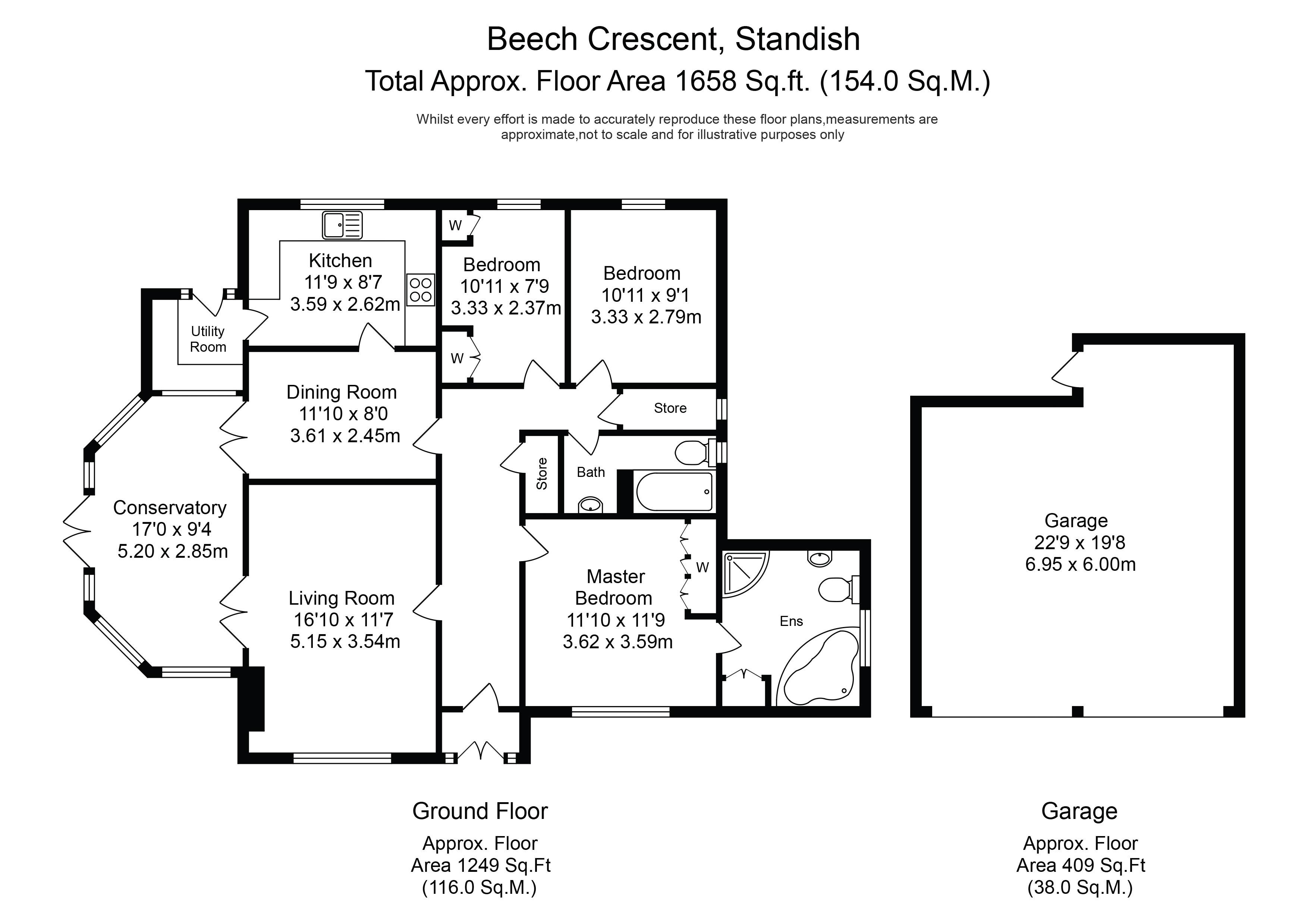 3 Bedrooms Detached bungalow for sale in Beech Crescent, Standish, Wigan WN6