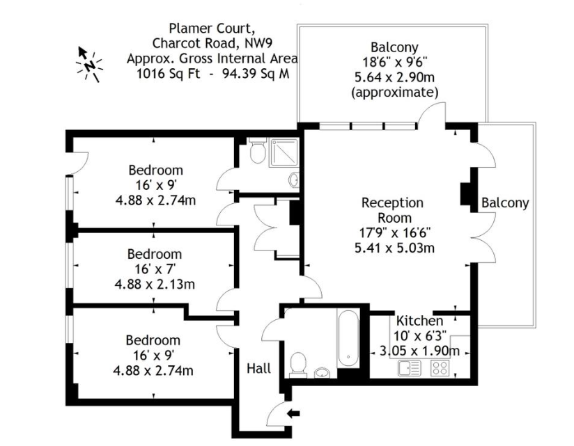 34 Charcot Road, London floorplan