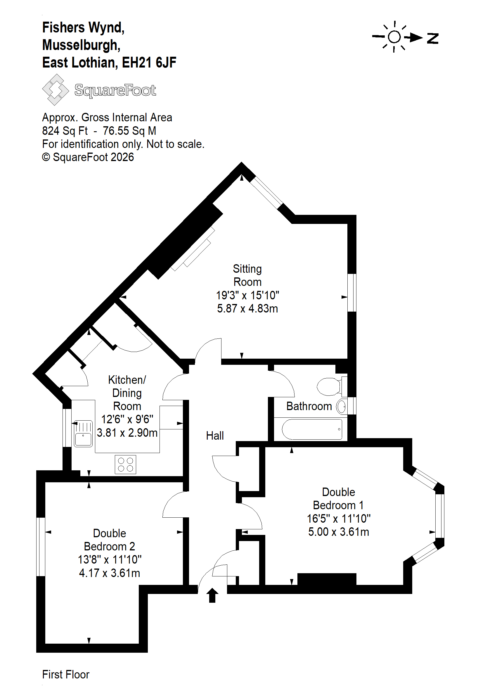 3d, Fishers Wynd, Musselburgh floorplan