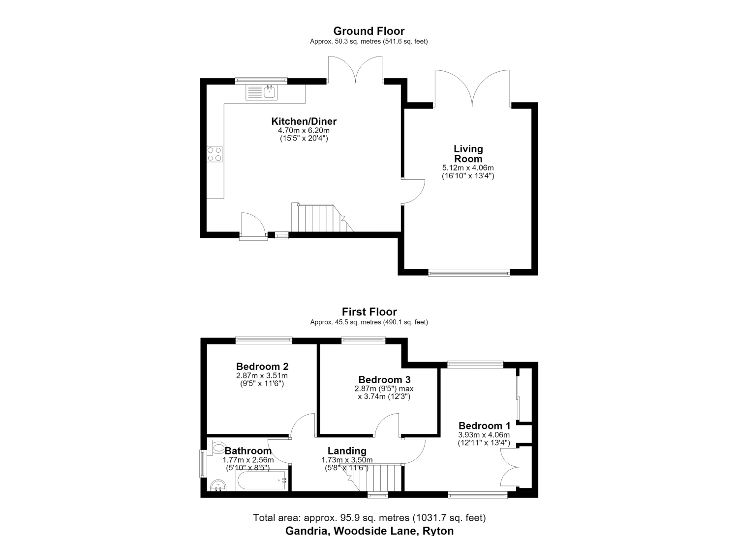 Gandria, Woodside Lane, Ryton floorplan