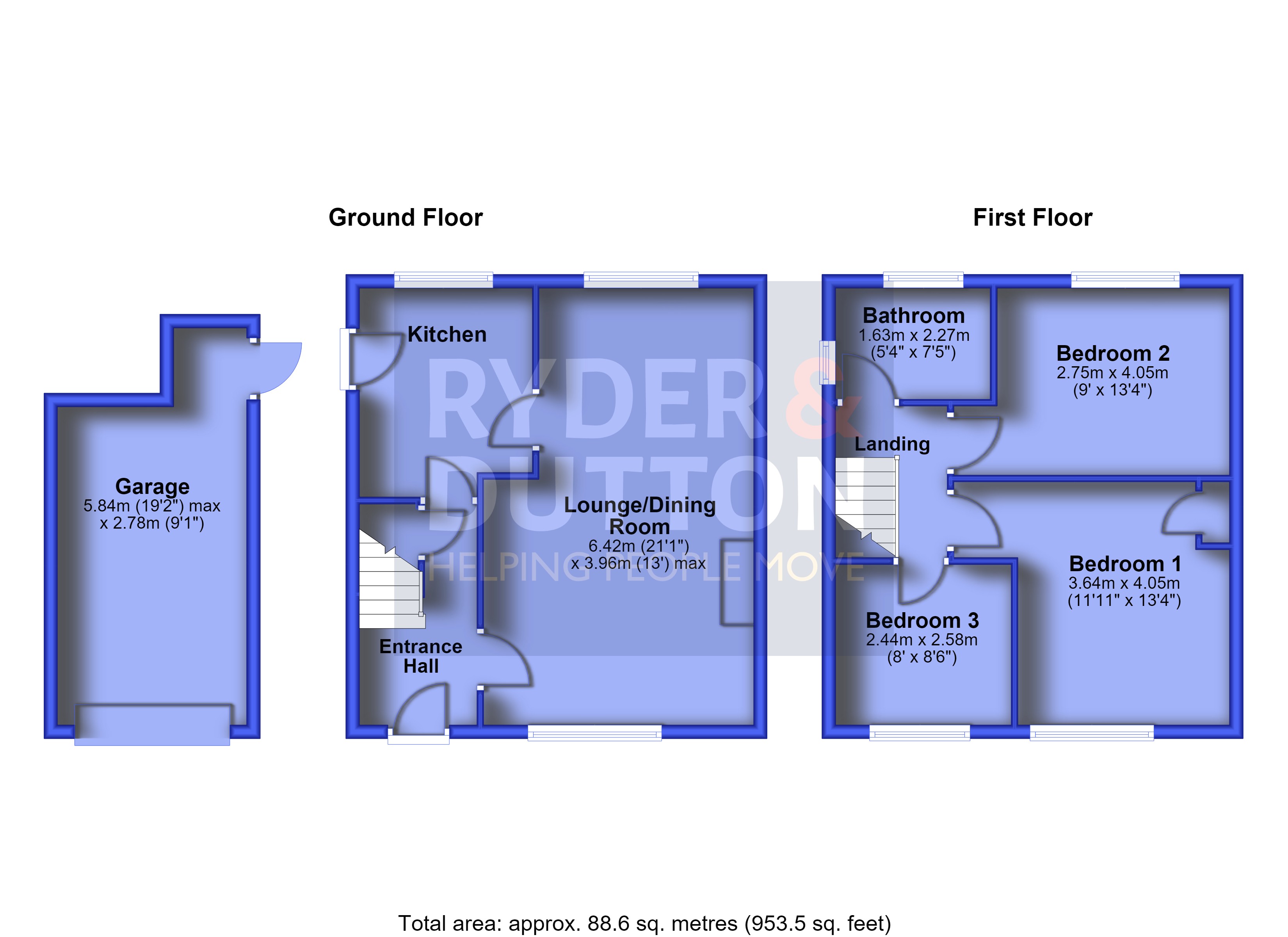 254, Scar Lane, Huddersfield floorplan