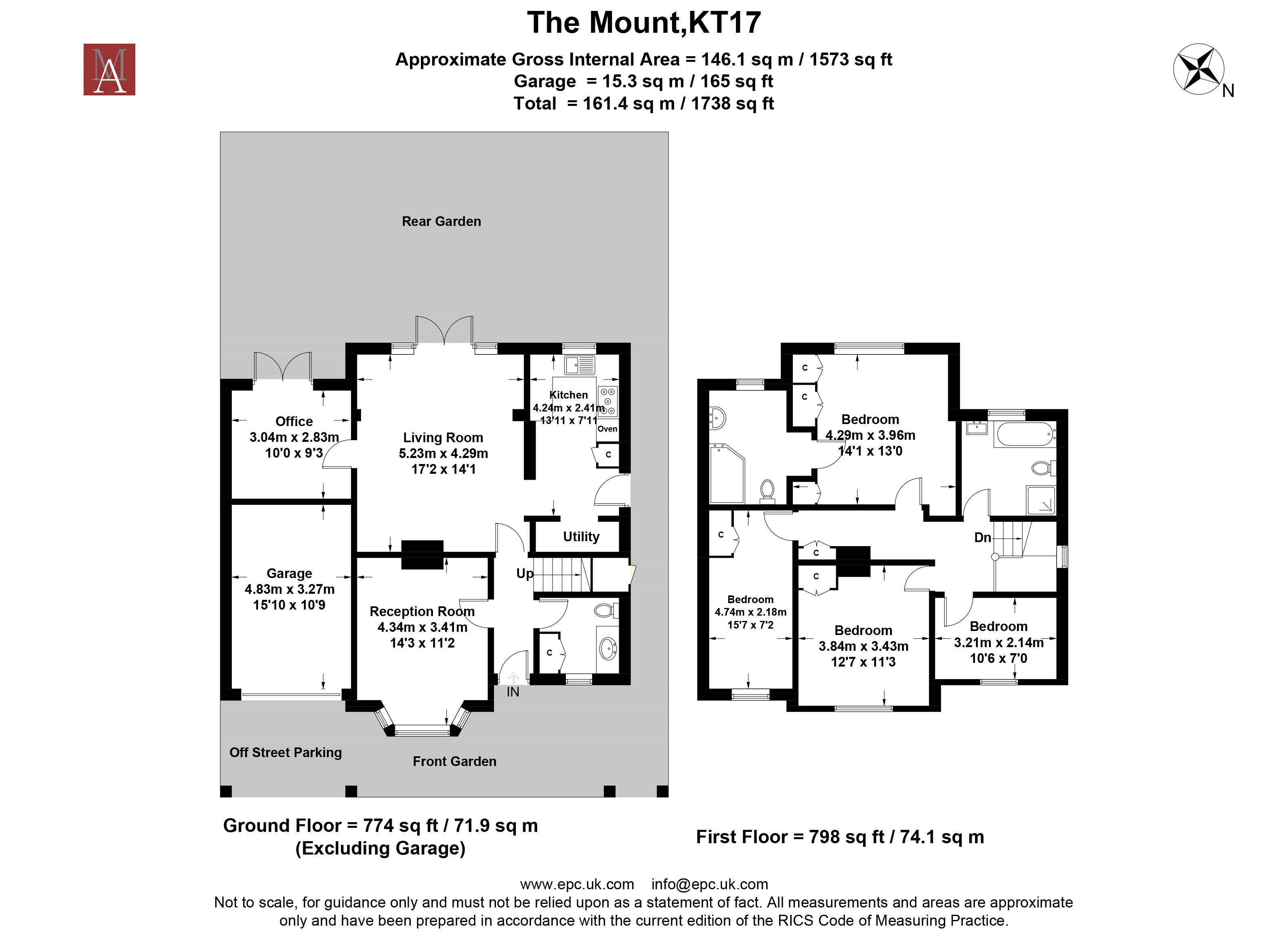 4 Bedrooms Detached house for sale in The Mount, Ewell Village KT17