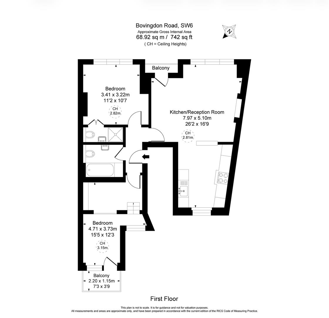 Flat 3, 1, Bovingdon Road, Fulham floorplan