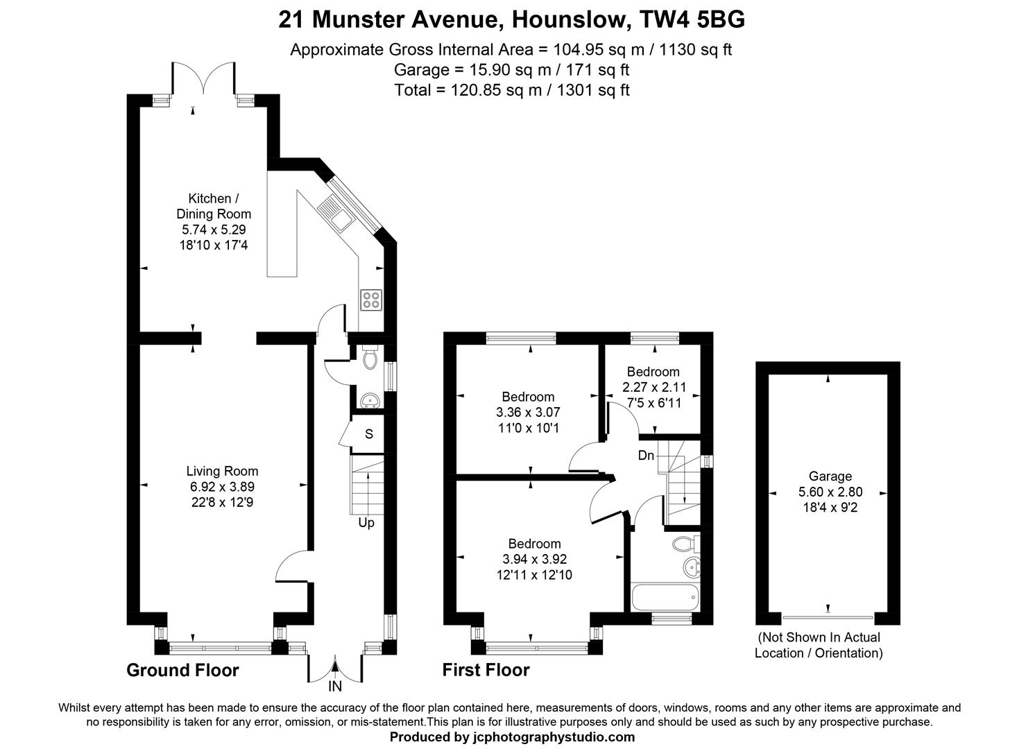 21, Munster Avenue, Hounslow floorplan