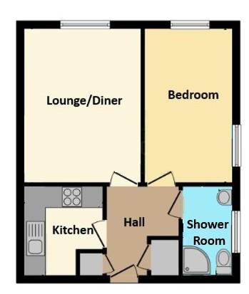 Flat 34, Springwood Court, Church Road, New Romney floorplan